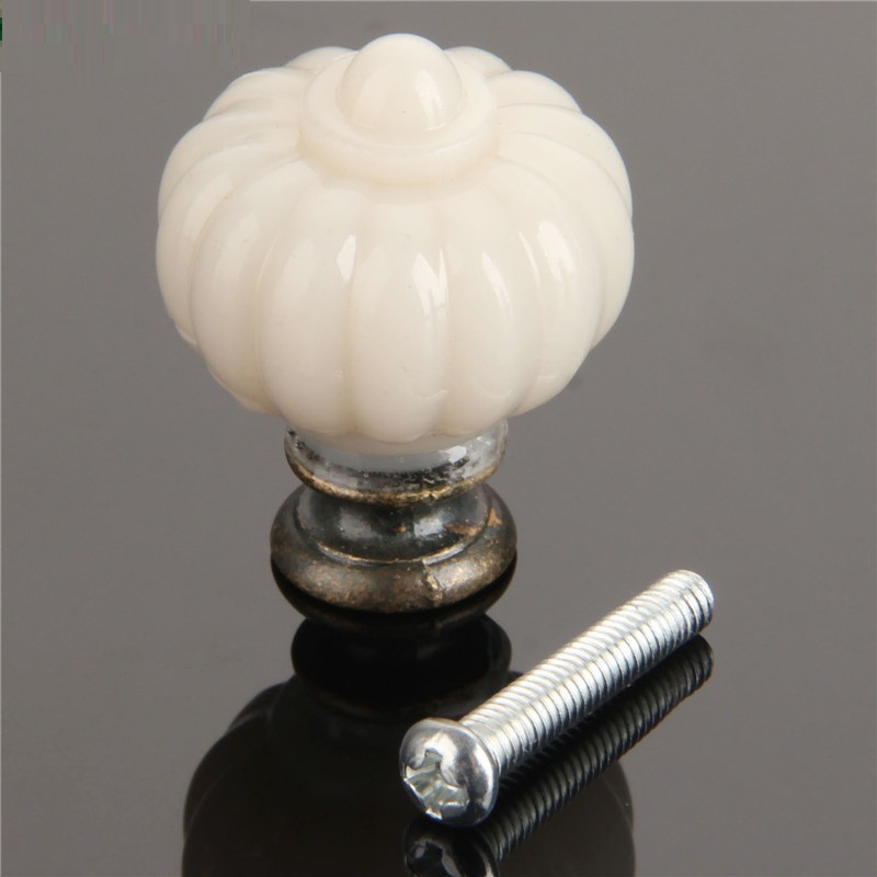 Furniture Hardware Pulls - Pomo de acrílico de calabaza blanca