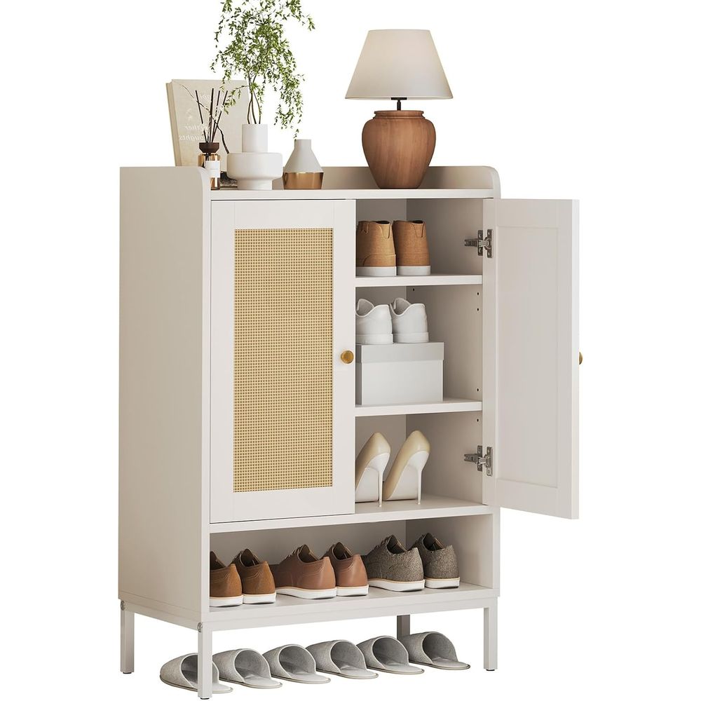 Soft Close Hinge - Organizador de Zapatos de Ratán de