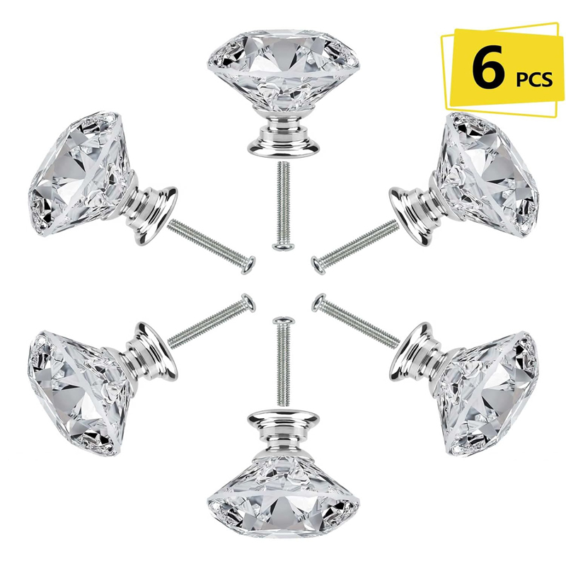 Furniture Hardware Pulls - Juego de 6 Perillas Redondas de