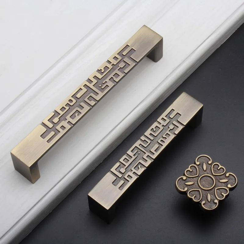 Unique Furniture Hardware - Tirador de cajón de estilo chino,