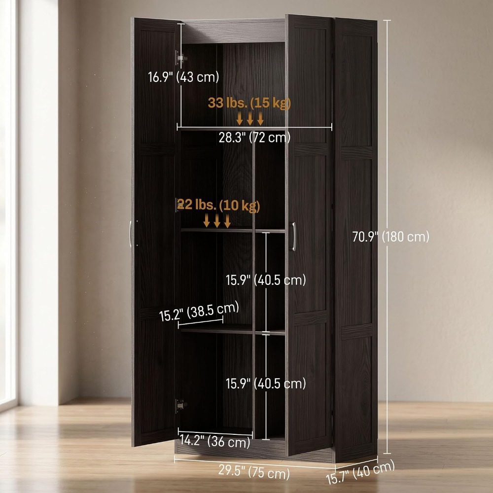 HOMCOM Armario de Cocina Alto  - Soft Close Hinge reseña y precio