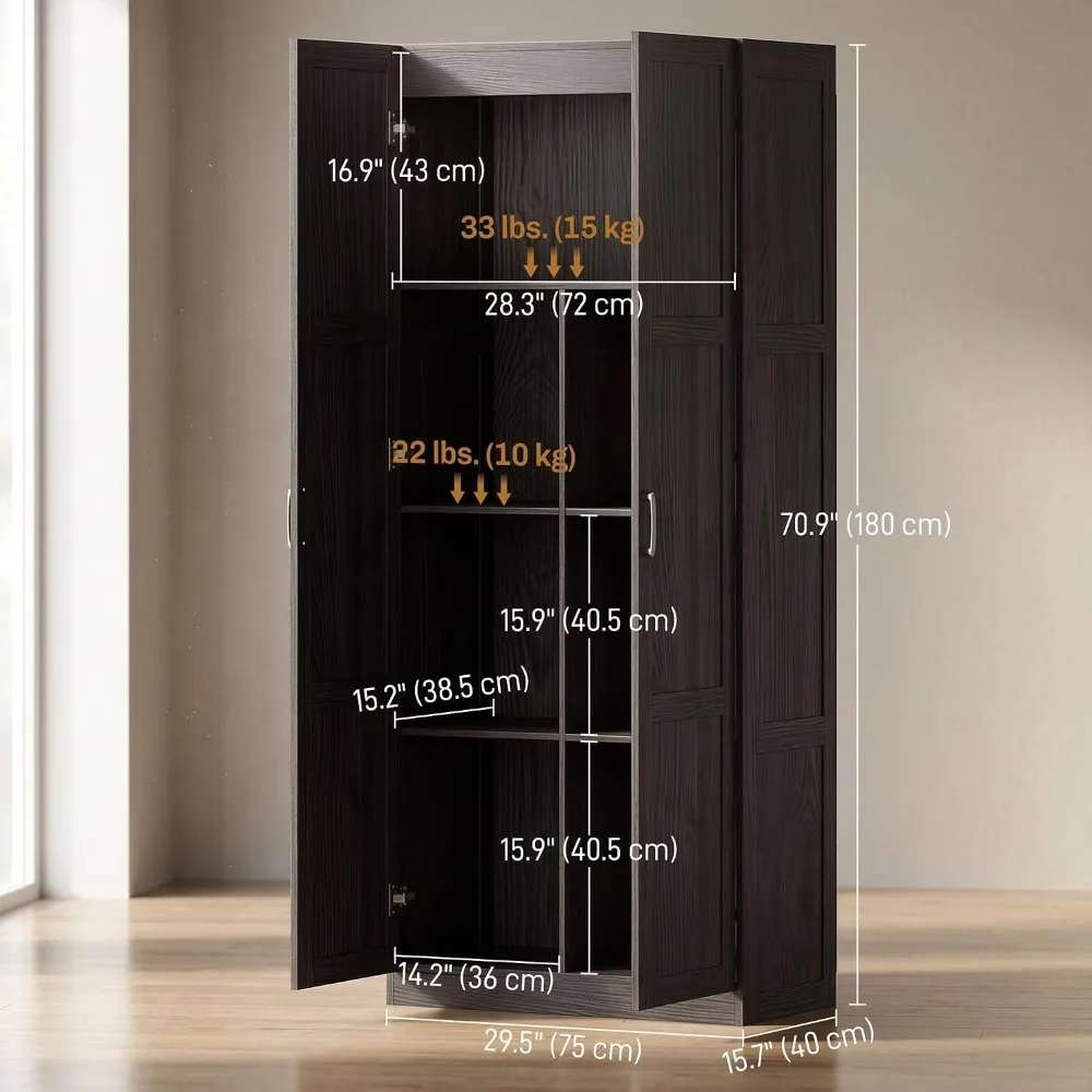 HOMCOM Armario de Cocina Alto  - Soft Close Hinge reseña y precio